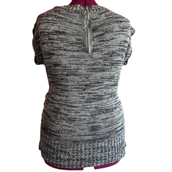 Womens Sweater Size XL Grey Short Sleeve Professional Office Chic Twee Cozy - Picture 5 of 8